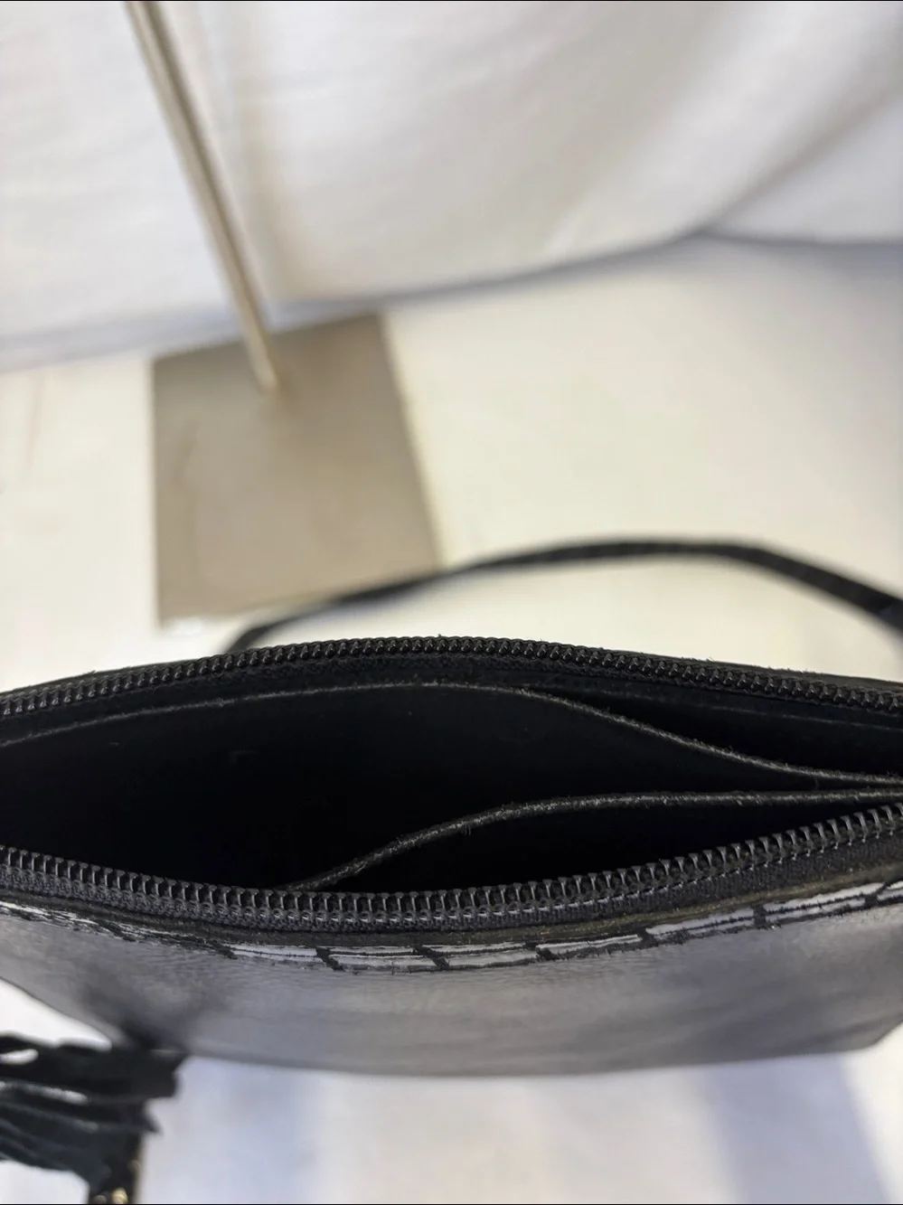 NWOT Leatherock Studded Cross Leather Shoulder Bag